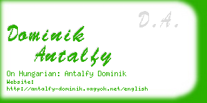 dominik antalfy business card